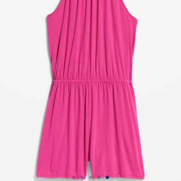 NWT OLD NAVY Sleeveless Romper -- 3-inch inseam Color: Polarized Pink - Picture 2 of 8